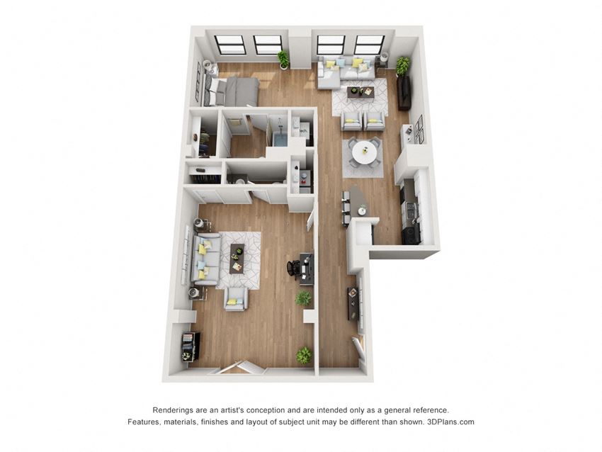 1-bedroom Live Work floorplan